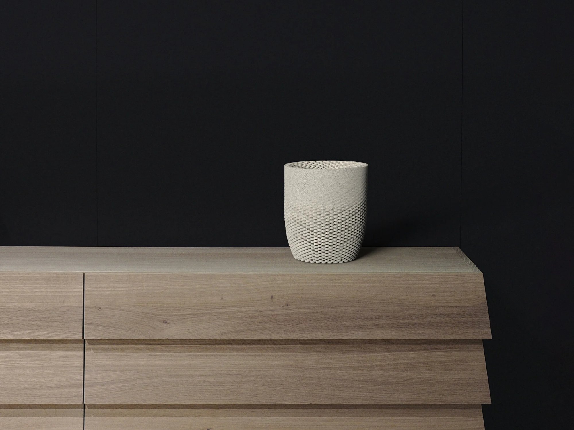 Digital rendering of the 3D printed air purifier.